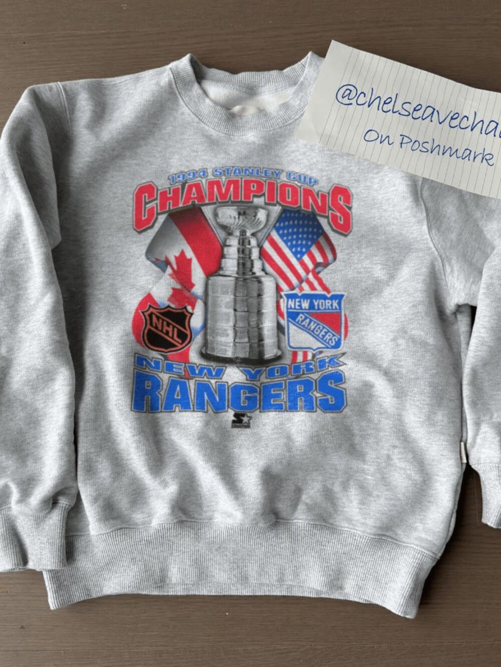 Vintage 1994 New York Rangers Hockey Sweatshirt, Stanley Cup Champions NHL Shirt